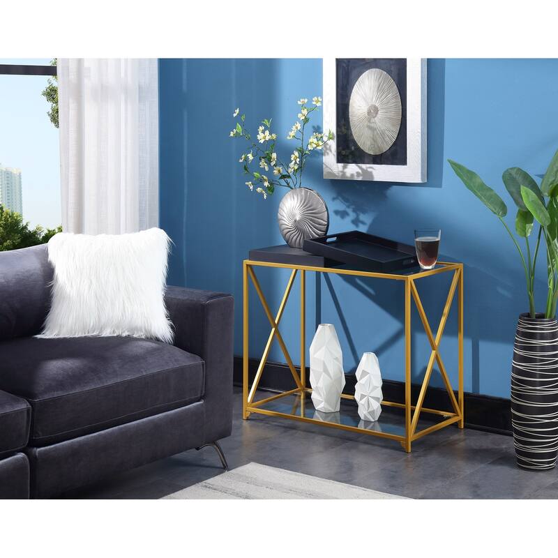 Convenience Concepts St. Andrews Console Table with Shelf and Removable Trays