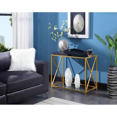 Convenience Concepts St. Andrews Console Table with Shelf and Removable Trays