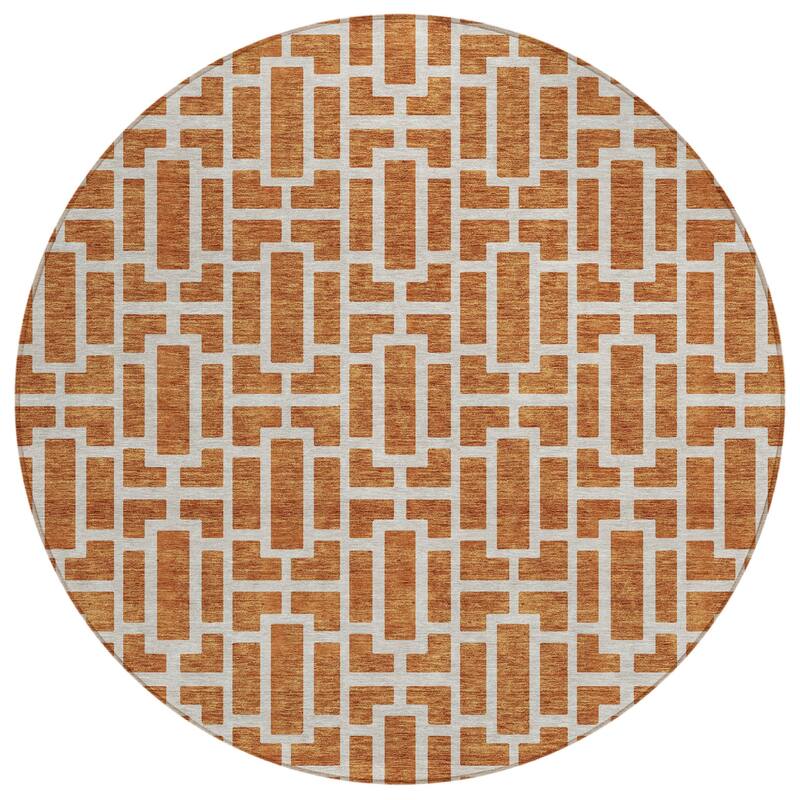 HomeRoots Geometric Transitional Rectangle Outdoor Rug