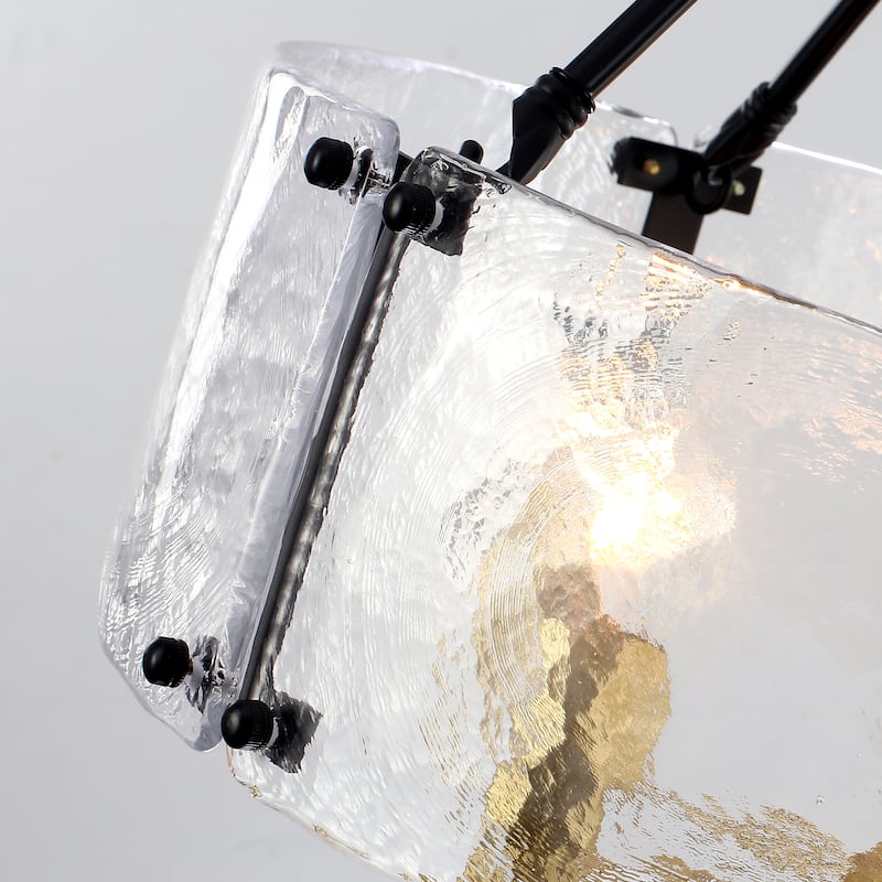 6 - Light 19.68'' Dimmable Modern Drum Candle Chandelier With Glass Shade - 19.68 in