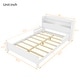 preview thumbnail 12 of 77, Pine Wood Platform Bed Low-Profile Bed Frame with Storage Headboard, Motion Sensor LED Light, Movable Guardrail, Slats Support