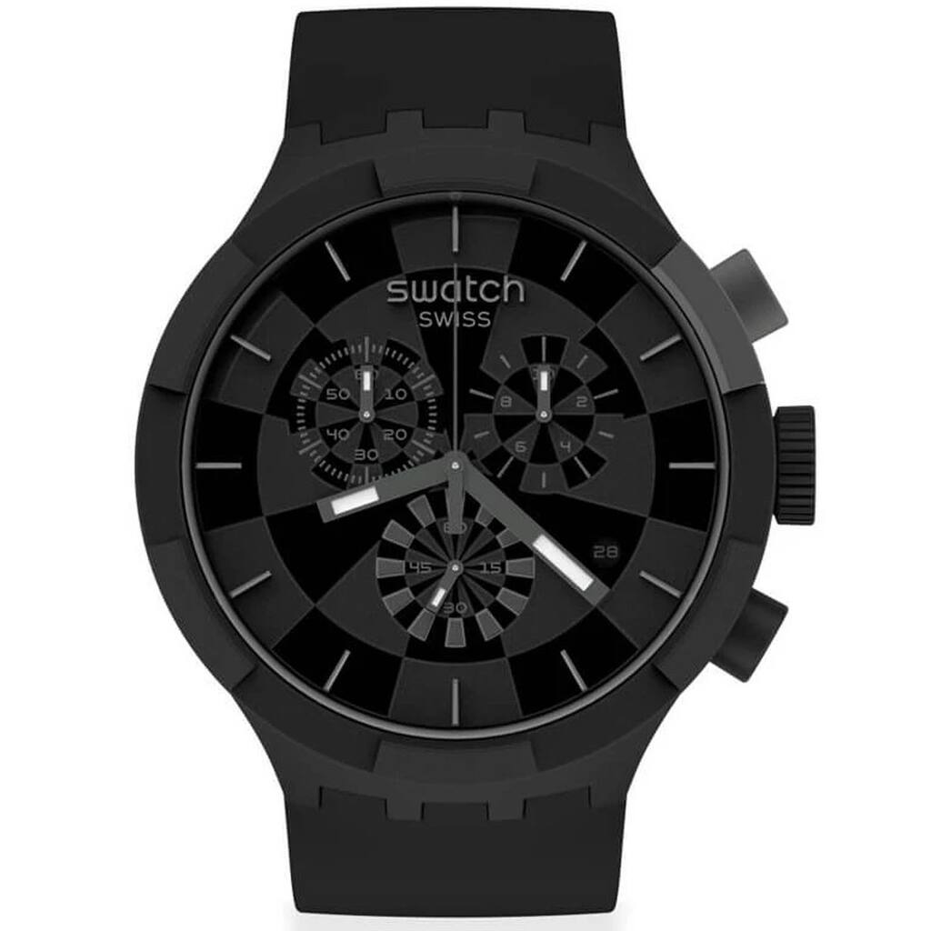 Swatch Men's Big Bold Chrono Checkpoint Black Black Dial Watch - SB02B400 - 6 (36)