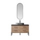 preview thumbnail 32 of 79, Trento Bath Vanity with Sintered Stone Top with Concrete Sink (O) 48 in. - North American Oak-With Mirror