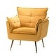 preview thumbnail 51 of 89, HULALA HOME 1ida Modern Velvet Tufted Accent Armchair with Gold Metal Legs