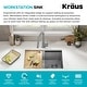 preview thumbnail 47 of 162, KRAUS Kore Workstation Undermount Stainless Steel Kitchen Sink