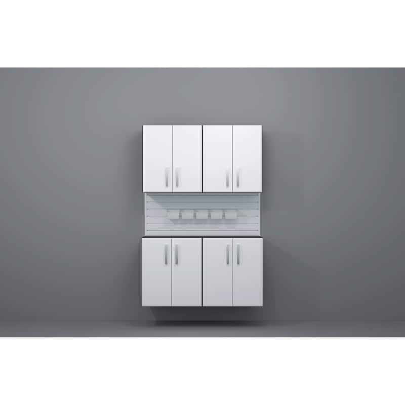 10 Piece Slatwall Panel, Cabinet, Bin Storage Set