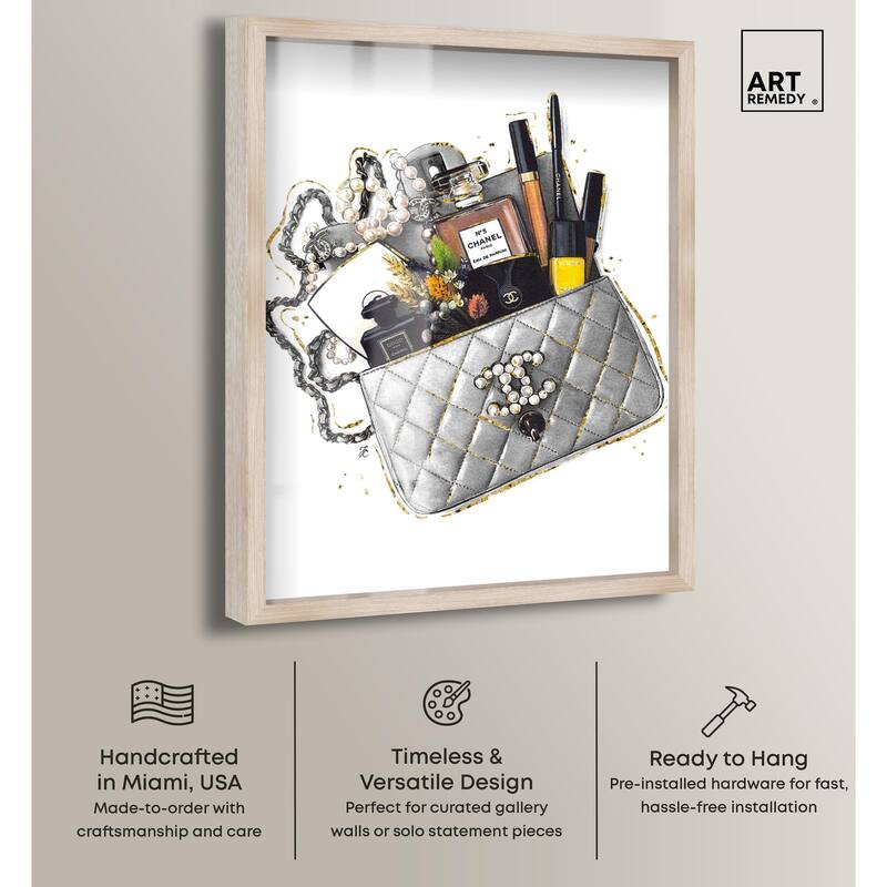 Grey Treasure Bag Shadowbox by Art Remedy