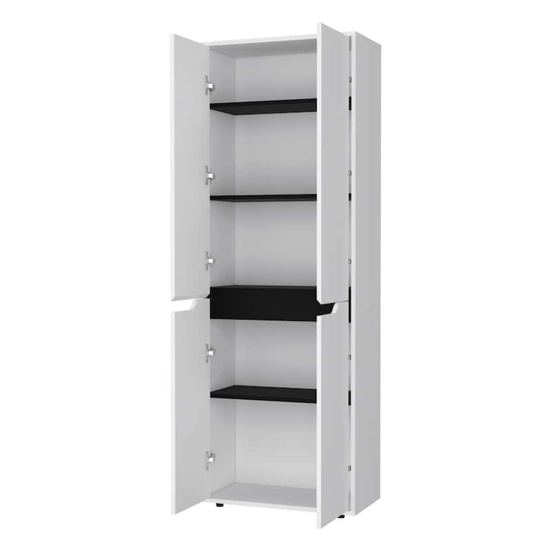 White 5-Shelf Kitchen Pantry