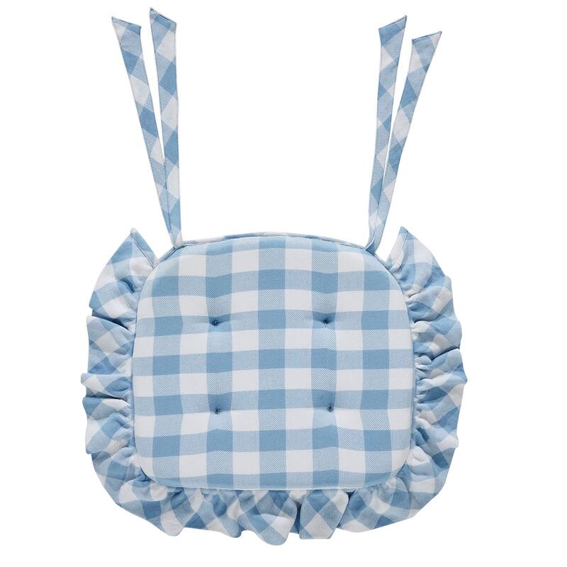 Annie Buffalo Check Ruffled Chair Pad