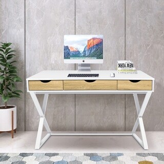 Three drawer X - shaped leg design Home Computer desk - Bed Bath ...