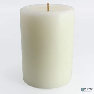 Elyon 4 x 3 Inch White Pillar Candle Set