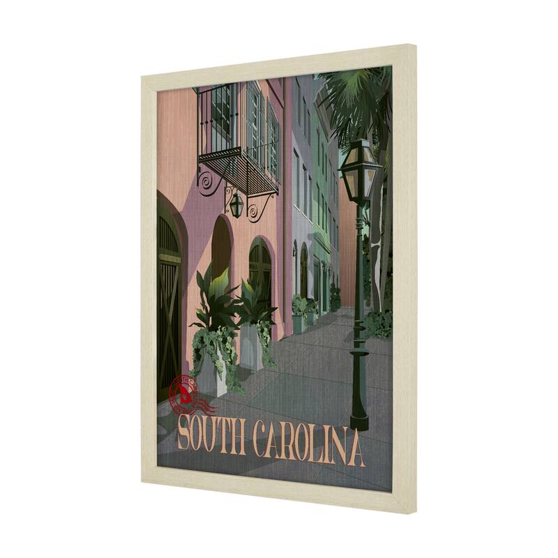 South Carolina Go USA by Mercana Studio a Hand Embellished Framed Art Print Series