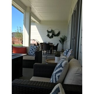 Santa Rosa Outdoor 7 Seater Wicker Sofa Chat Set by Christopher Knight Home