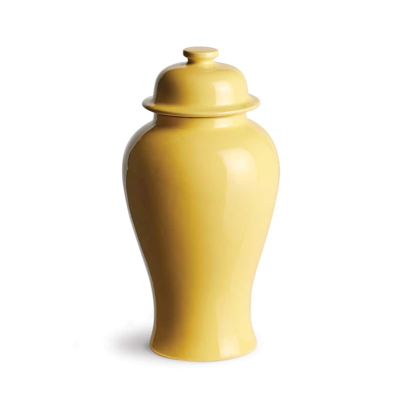 Koa Lidded Ginger Jar - Yellow - Large Mini