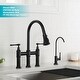 preview thumbnail 57 of 66, Kraus Allyn Traditional 3-Function Bridge Pulldown Kitchen Faucet