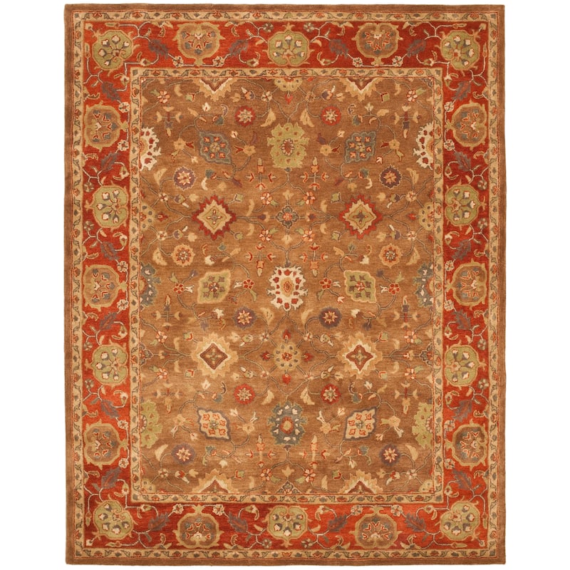 SAFAVIEH Handmade Heritage Grand Parquet Traditional Oriental Wool Rug