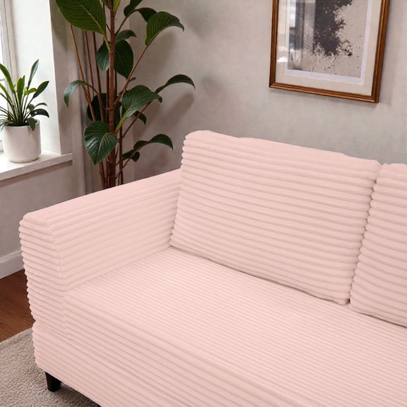 2 in 1 Folding Sofa Bed, Corduroy Convertible Sleeper Couch with Pillows, Boneless Futon Floor Sofa