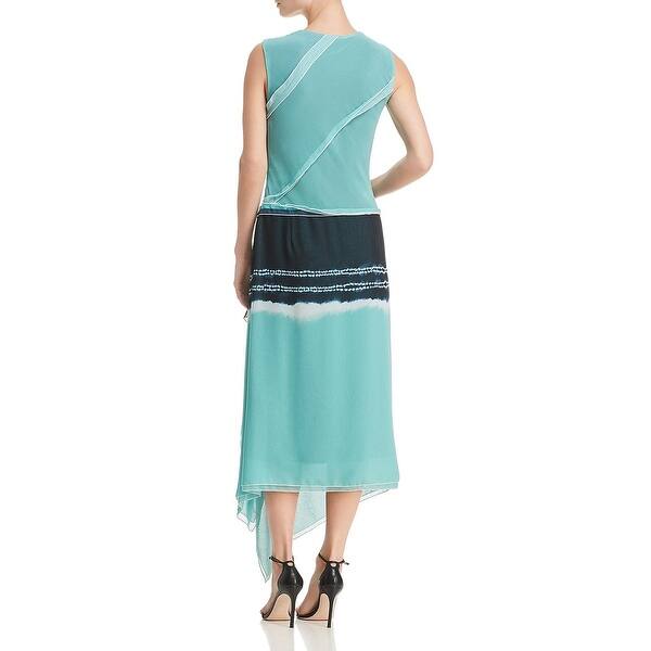 Shop Donna Karan Womens Maxi Dress Asymmetrical Draped Free
