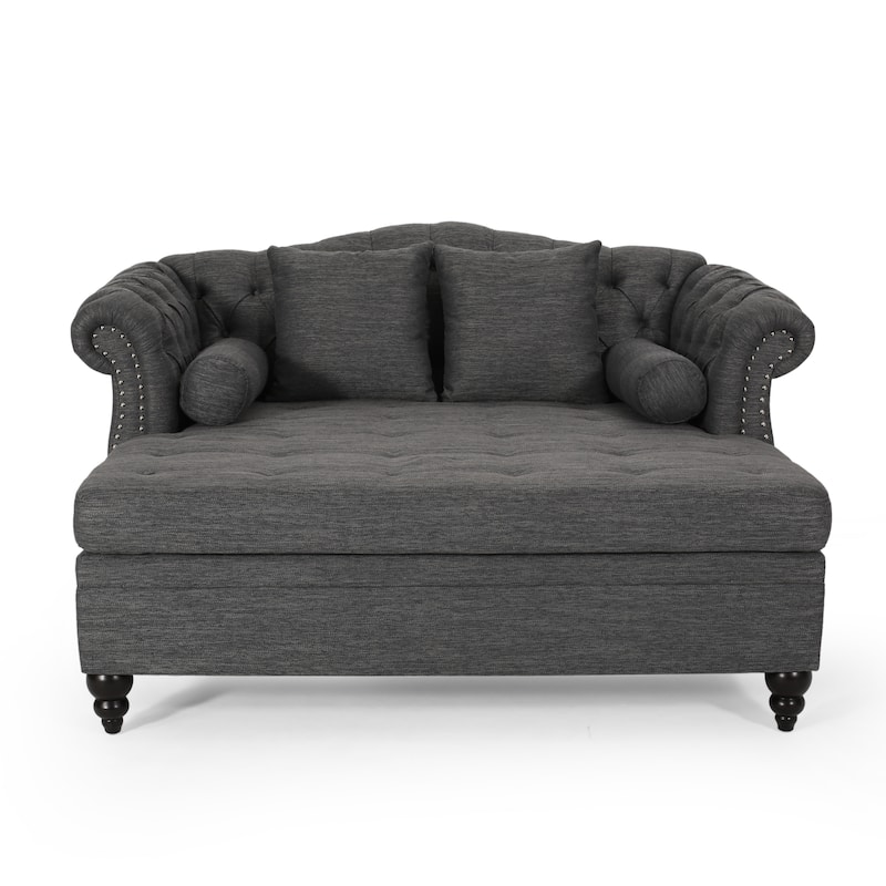 Wellston Tufted Double Chaise Lounge by Christopher Knight Home