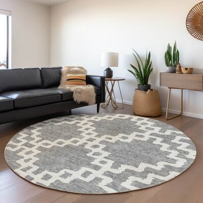 Premium Washable Super Soft Geo Trellis Mayfield Rug