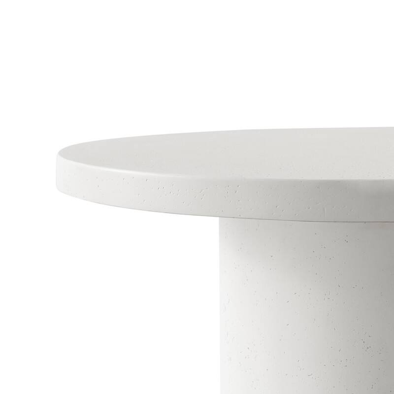 Travertine Round Coffee Table Circle Pedestal Table