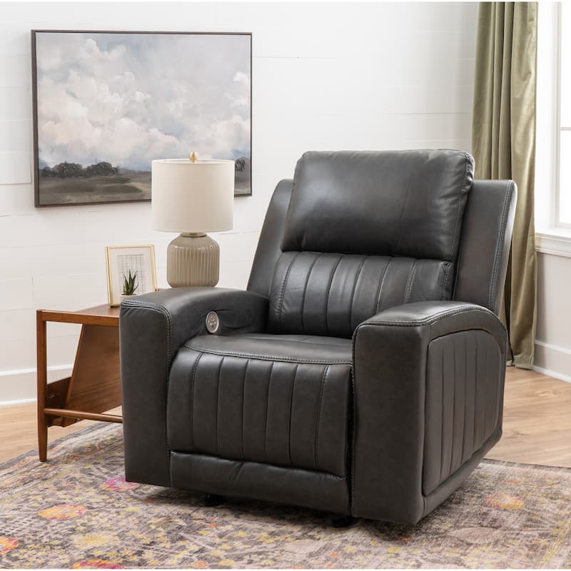 Izaiah Power Reclining Chair Grey - Grey