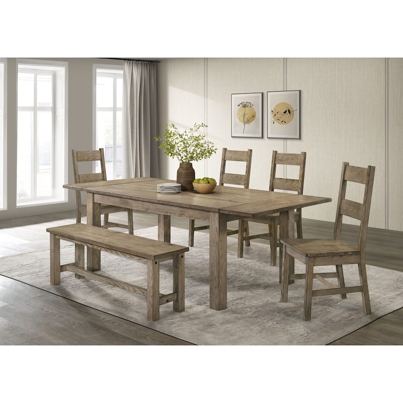 Cardova Extension Table Dining Set Vineyard Oak - 6-Piece Set