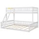 preview thumbnail 26 of 26, Twin XL over Queen Bunk Bed with Ladder and Guardrails,Two Separate Platform Beds