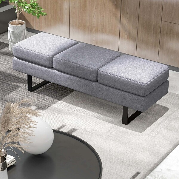 Costway Waiting Room Bench Seating with Metal Frame Leg