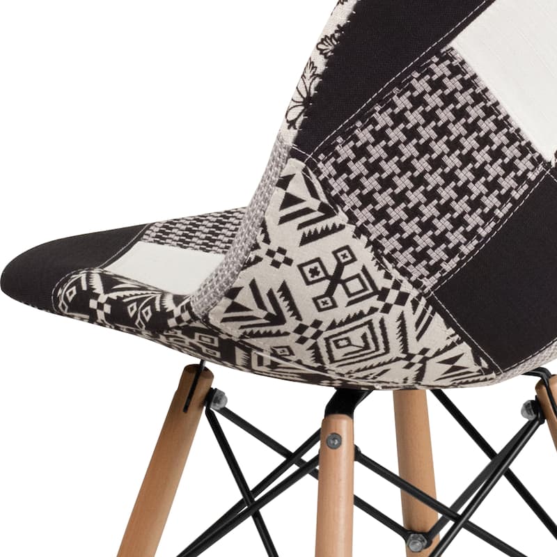 2 Pack Elon Series Fabric Chair with Wooden Legs
