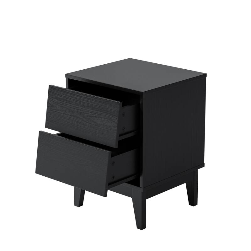 Anmytek 2 - Set Nightstands with Vintage - style & Bevel Design
