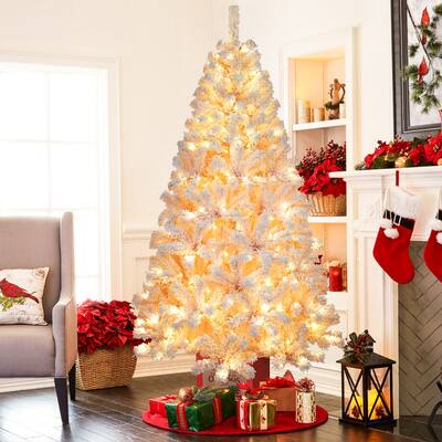 6ft Artificial Christmas Tree with 300 LED Lights and 600 Bendable ...