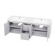 preview thumbnail 19 of 17, Ove Decors Lelio III 60 in. Double Sink Vanity in Grey Brushed Nickel
