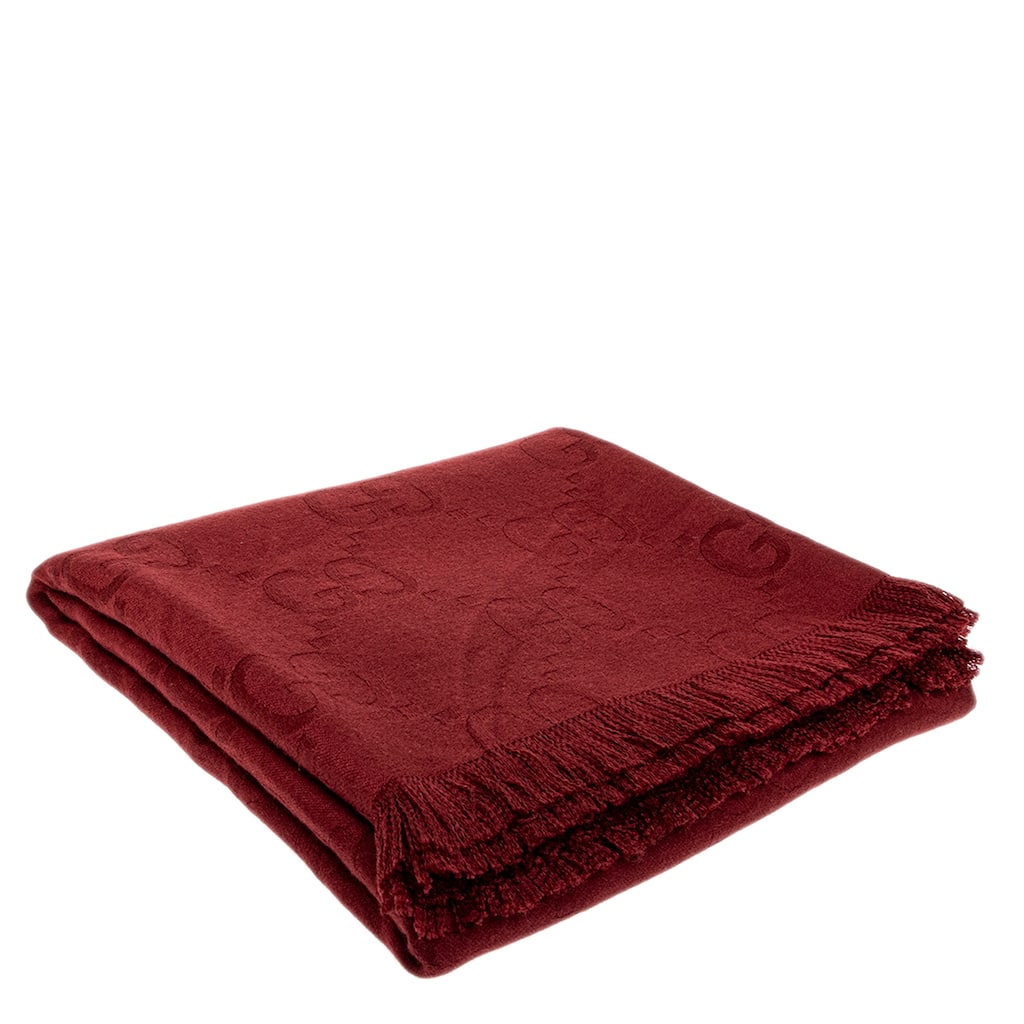 Gucci GG Wool Silk Jacquard Blanket - 71 x 53 in