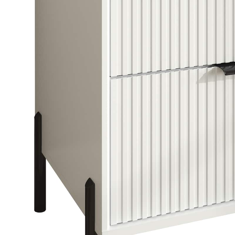 Modern 2-Drawer Nightstand Bedside Table End Table Furniture