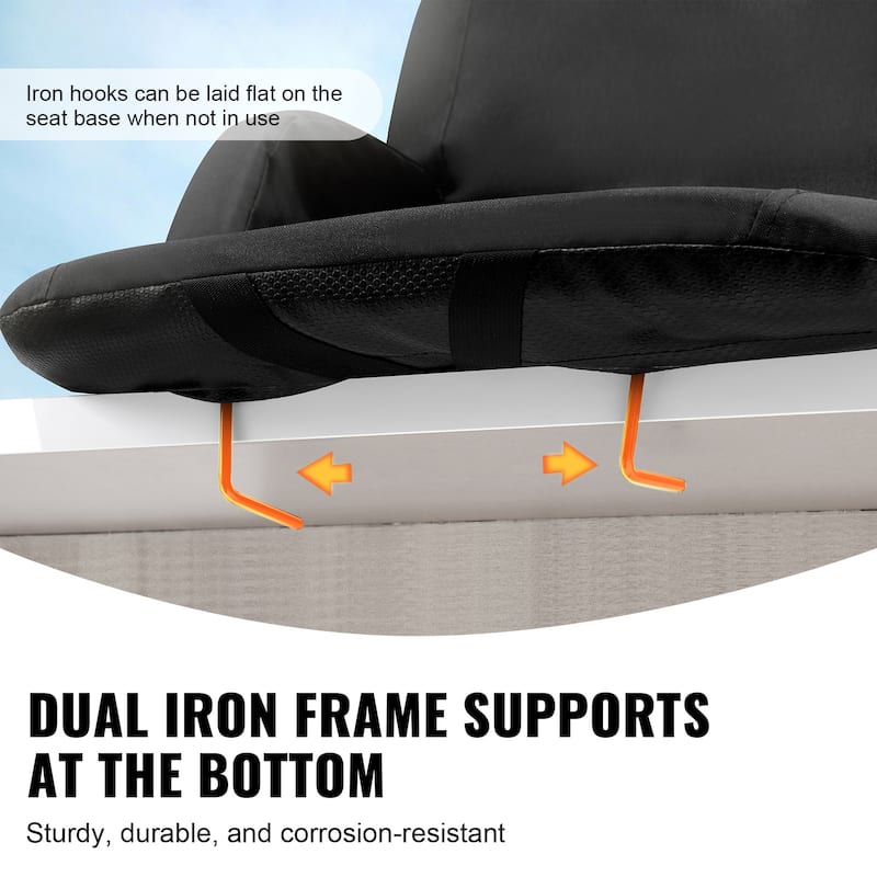 Stadium Seat with Back Support, Wide Bleacher Seat Backs, Folding Padded Cushion Stadium Chair, Portable Reclining Chairs
