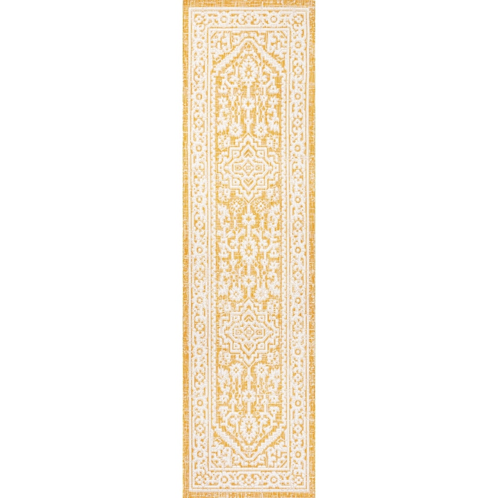 JONATHAN Y Rozetta Medallion Textured Weave Indoor/Outdoor Area Rug