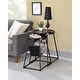 preview thumbnail 1 of 2, Leestra Modern Matte Black 20-inch Steel 2-Piece Nesting Tables Set by Furniture of America