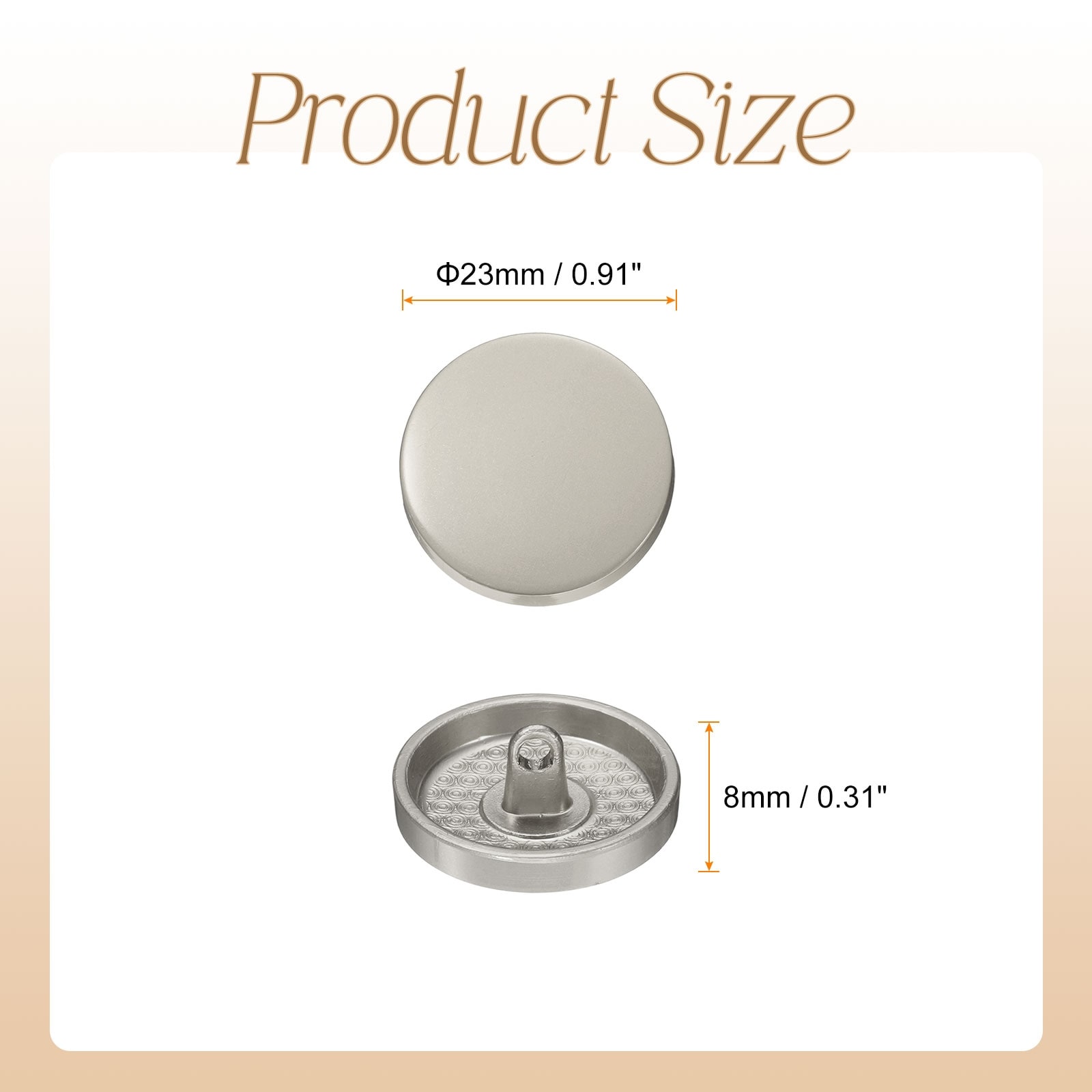 Metal Round Buttons Zinc Alloy Shank Flat Sewing Craft Replacement Button for Clothing Decoration DIY Accessories