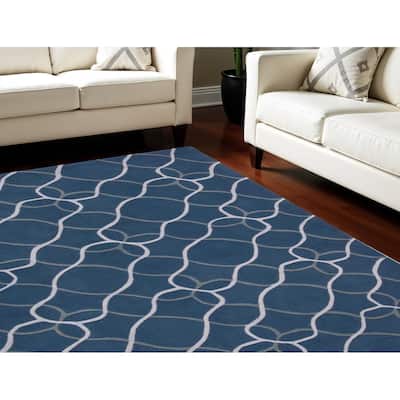 Buwe Abstract Modern Stain Resistant Area Rug By HomeRoots