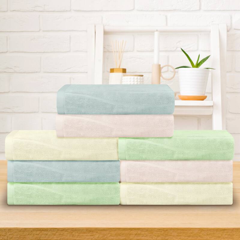 Cotton 2 Pcs Bath Towels, Light Weight and Highly Absorbent Towels for Bathroom, Gym, SPA, Yoga 28" x 56"