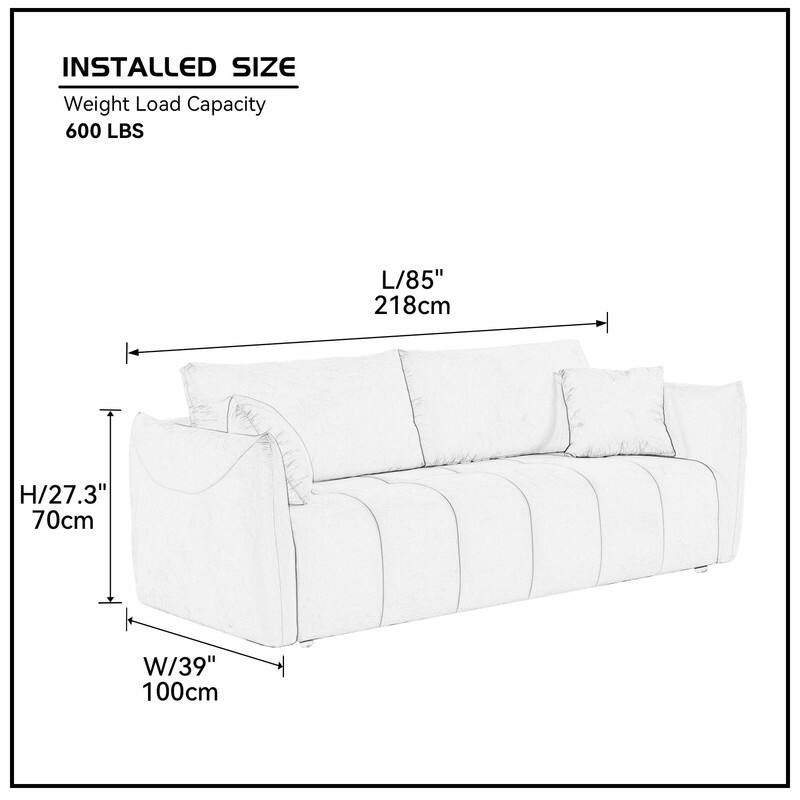 3 seater sofa with 3 Pillows for Living Room