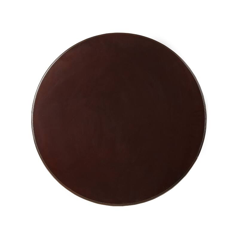 Wooden Accent Table with Ball Pedestal Base in Espresso Finish