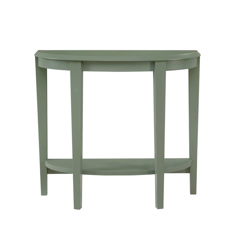 DH BASIC Contemporary Brown Decorative 1-Shelf Half-moon Console Table by Denhour