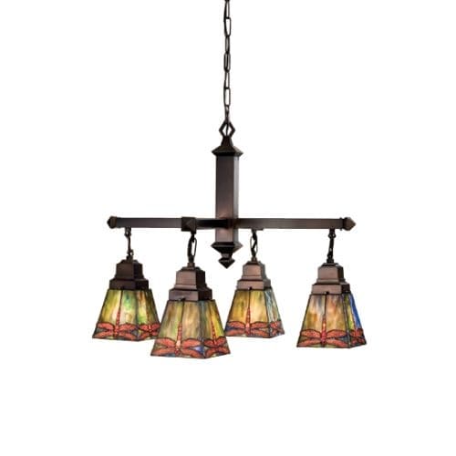 Meyda Tiffany 48035 Stained Gl 4 Light Down Meyda Tiffany 48035 Stained Gl 4 Light Down Lighting Chandelier From The Prairie Dragonfly
