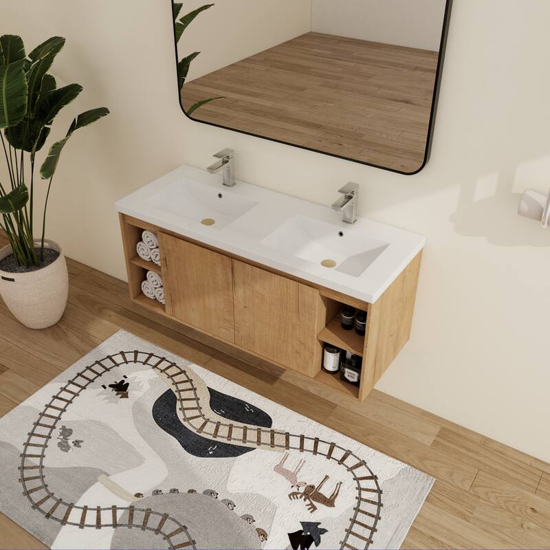 Malwee 48" Floating Bathroom Vanity with Resin Sink