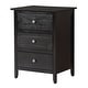 preview thumbnail 41 of 74, Daniel 3-drawer Transitional Wooden Nightstand Black