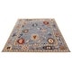 preview thumbnail 3 of 7, ECARPETGALLERY Hand-knotted Modern Oushak Light Denim Blue Wool Rug - 7' 11" x 9' 11"