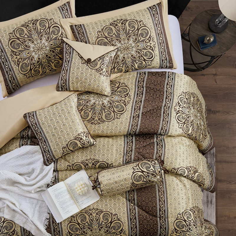 Nanshing Prince 7 Piece Elegant Medallion Comforter Set