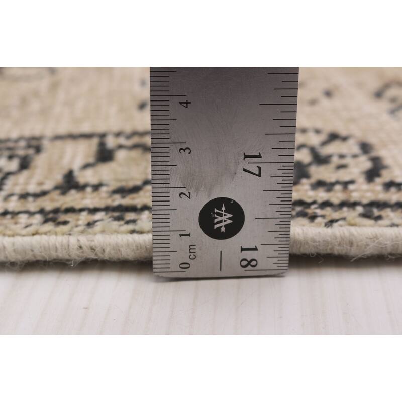 ECARPETGALLERY Hand-knotted Antalya Vintage Khaki Wool Rug - 6'7 x 9'10